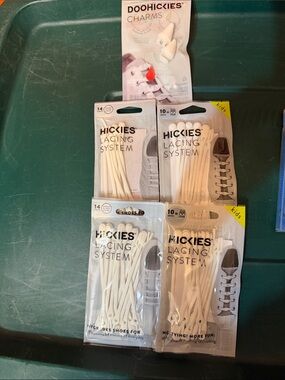 Hickies four packs kids lacing  system 
Plus a pack of charms